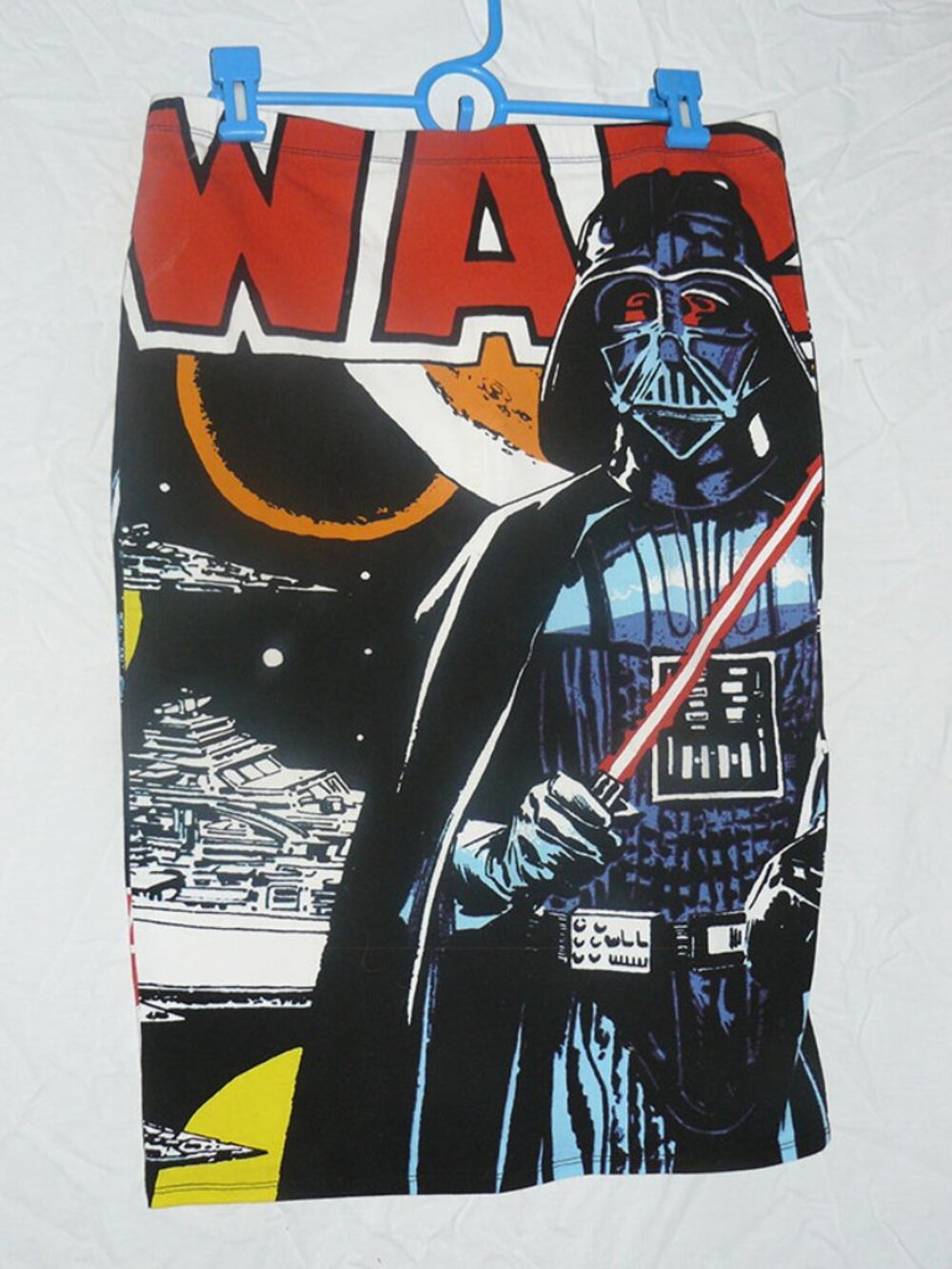 STAR WARS Darth Vader Disney Stretch Cotton/Spandex Pencil Skirt, SZ Large, EUC